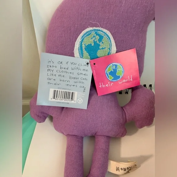 NWT Dreaming Lion LLC Aminals “I Am Momey” 100% Organic Cotton Doll Plush Gots